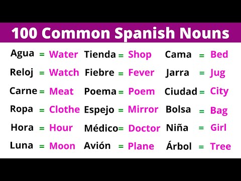 The 100 Most Common Spanish Nouns: Learn them now!