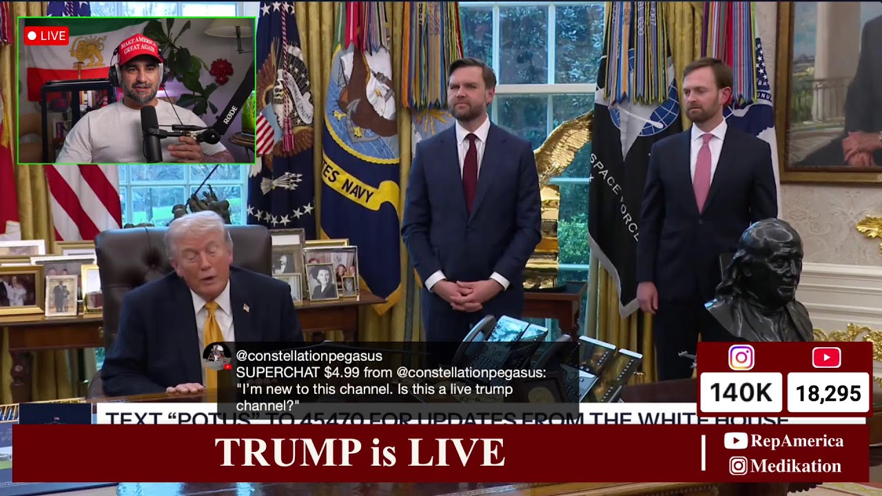 LIVE - Trump and Vance Speak from the Oval Office