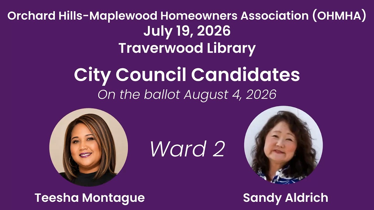 Ann Arbor City Council Ward 2 Candidate Forum - Montague/Aldrich (July 19 2026)