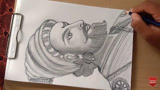 How to draw Shivaji Maharaj face pencil drawing st