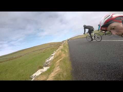 Cliffs of Moher climb, stupid fall trying to open jacket while riding.