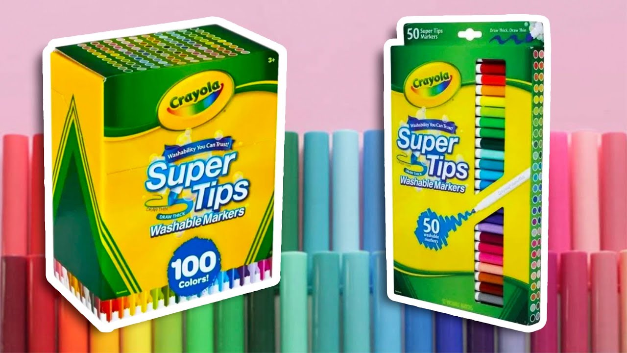 Crayola Supertips de 100 y 50 ¿Son los mismos colores