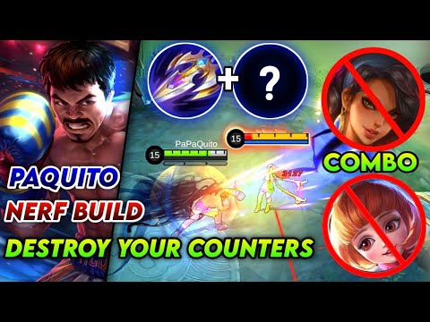 NERF PAQUITO CAN STILL COUNTER ESMERALDA EASILY | BEST BUILD PAQUITO AFTER NERF | MOBILELEGENDS