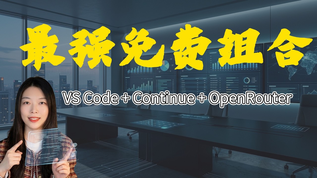 最强免费组合:VS Code + Continue + OpenRouter