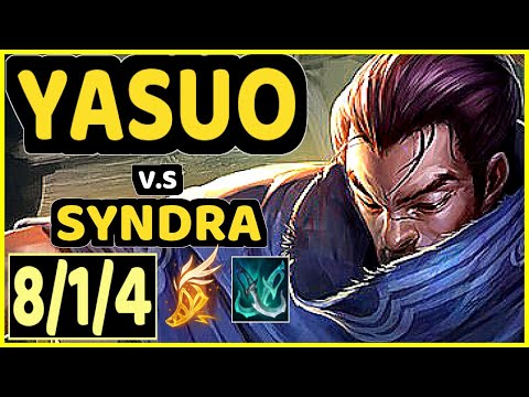 BACA (YASUO) vs SYNDRA - 8/1/4 KDA MID GAMEPLAY - EUW Ranked GRANDMASTER