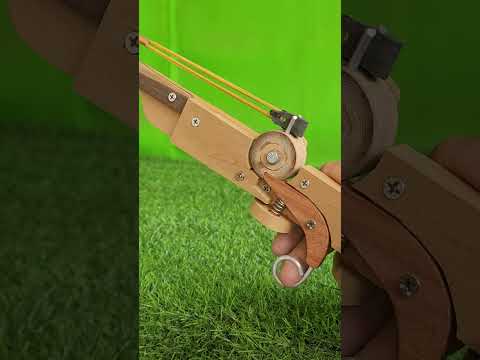 Handcraft a new mechanism wooden slingshot #woodscraft #woodworking #wood #woodart #diy #craft