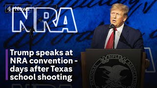 NRA delegates reject calls for stricter gun controls as Trump speaks at convention
