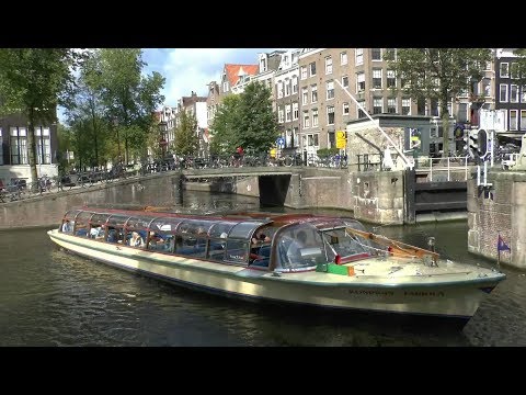 Walk around Amsterdam Netherlands. Singel Herengracht Keizersgracht.
