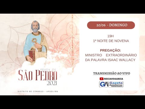 1ª noite de novena da festa de São Pedro do Córrego 2021 em Apodi