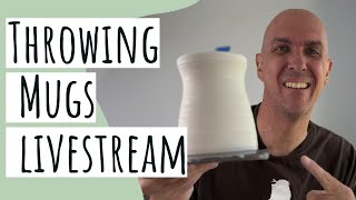 Live Throwing Mugs. Ask me Pottery Questions