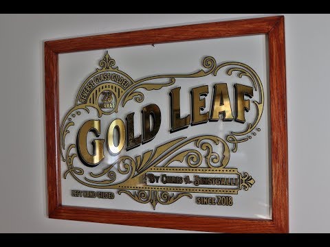 Reverse Glass Gold Leaf
