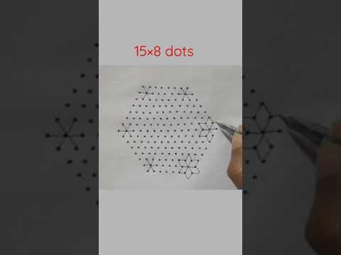 15×8 dots Easy Rangoli 