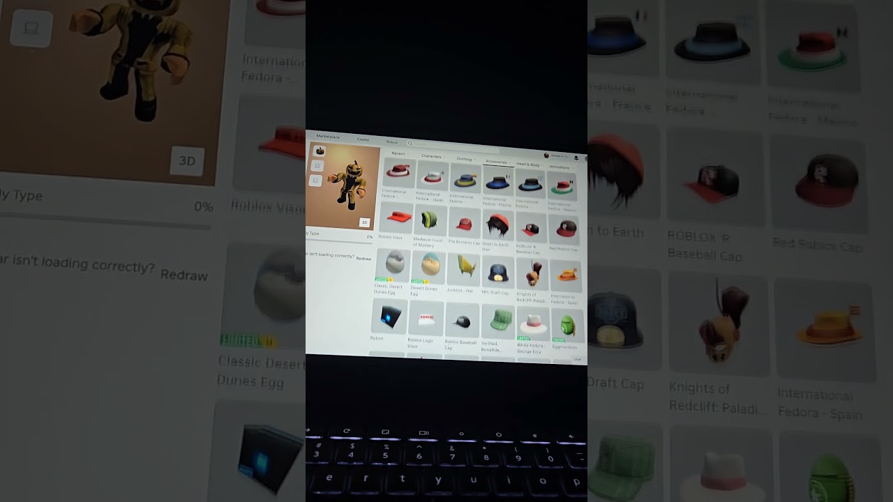 All of my hats (aka my hat collection) #roblox #hats #shorts