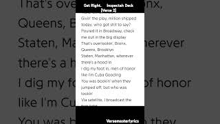 Inspectah Deck [Verse 1] Get Right  #hiphop #rap #lyrics #verse #inspectahdeck
