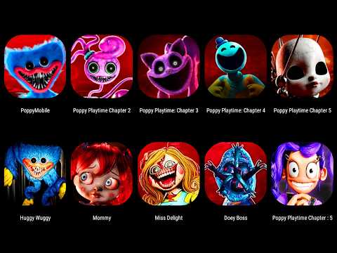 Poppy Playtime: Chapter 1,2,3,4,5 - All FINAL Bosses Fight & Endings With HEALTHBARS