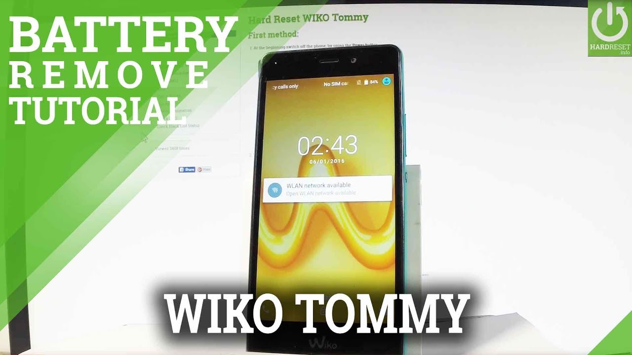 WIKO Tommy How to Remove Battery / Open Back Cover