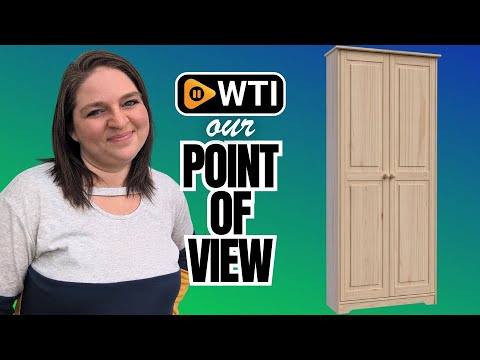 Pantry Cabinet Storage Cabinet with 2 Doors Solid Wood - Adjustable Shelves for Kitchen - WTI product video review