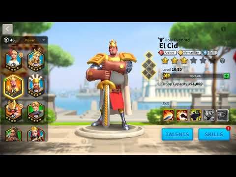 Rok077-VIP13-53.5M Power - Calvary - Maxed William, Genghis Khan and Aethelflaed - 24.4k gems