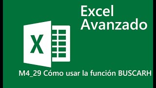 29 Cómo usar la función BUSCARH