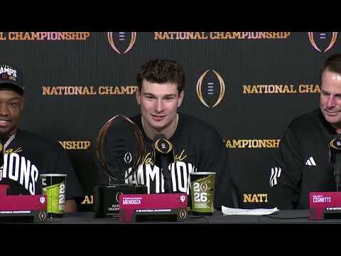 Indiana football full postgame press conference reaction after winning CFP national championship