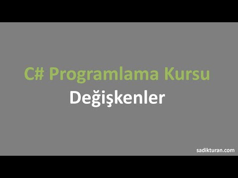 C Programlama Dersleri Değişken Kullanımı