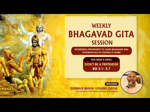 Dont Be a Pretender | Bhagavad-Gita 3.1-7 | HG Maha Vishnu Dasa | Hare Krishna Golden Temple