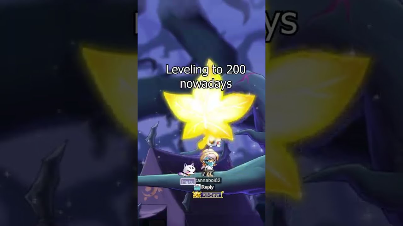 Leveling to 200 nowadays vs in 2008 #maplestory #shorts