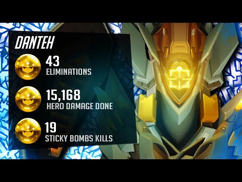 OWL Danteh Pro Echo in competitive - 43 elims! [ Overwatch Season 28 Top 500 ]