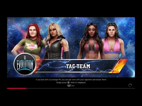 WWE 2K19 Trish Stratus,Lita VS Alicia Fox,Mickie James Elimination Tag Match