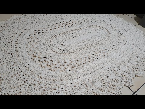 Tapete Russo oval em crochê | passo a passo | Parte 1