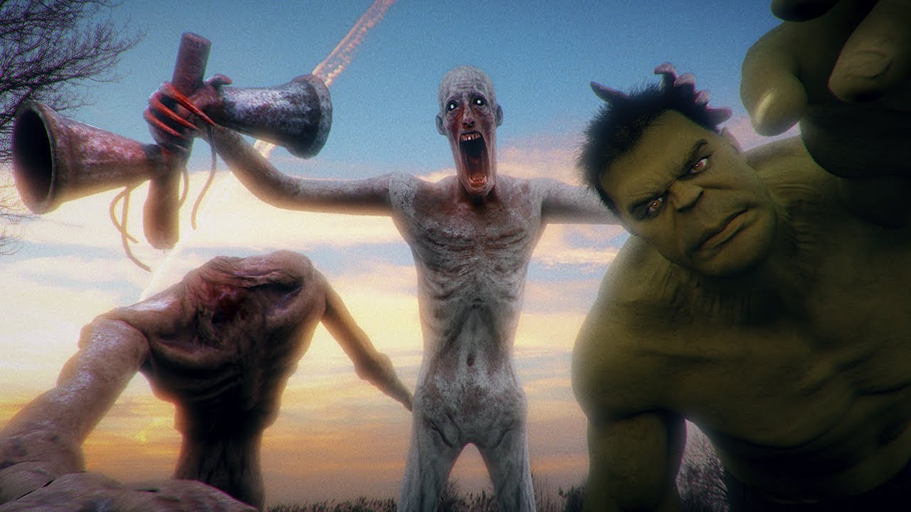 Siren Head Vs Scp 096 Vs Hulk