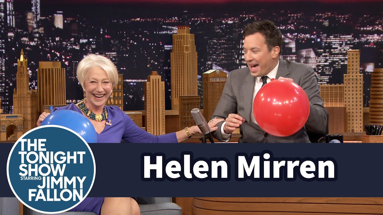 Helen Mirren Chats with Jimmy While Sucking Helium - YouTube
