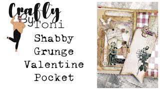 Turning Coffee-Dyed Paper into a Shabby Grunge Valentine Policy Pocket