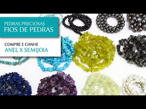 Novas Contas e Fios de Pedras Naturais para Montagem de Semi Joias - Pedra Mística