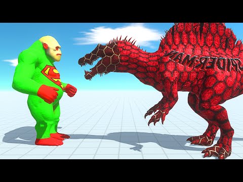 SUPER GORO HULK vs SPINO OASIS DEATH RUN - Animal Revolt Battle Simulator