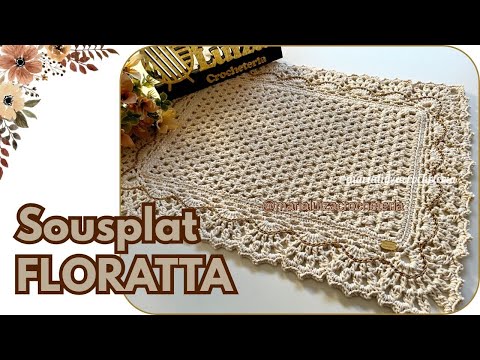 Americano de crochê FLORATTA - Sousplat de crochê para iniciantes #crochet