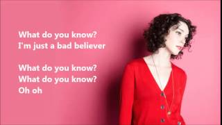St .Vincent - Bad believer Lyrics