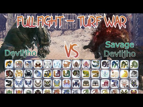 Savage Deviljho VS Deviljho (FULL FIGHT) Turf War #REMATCH