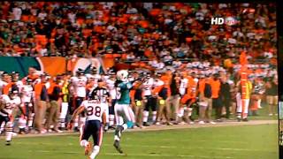 Davone Bess gets cracked by Danieal Manning