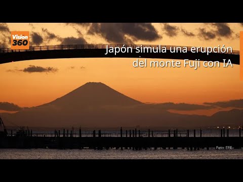 Japón simula una erupción del monte Fuji con IA