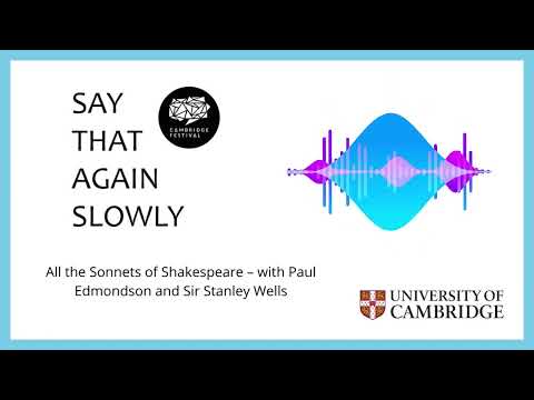 All the Sonnets of Shakespeare – with Paul Edmondson and Sir Stanley Wells