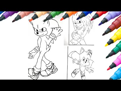 Coloring Sonic, Knuckles and Tails / Sonic 2 / Sonic Coloring Pages / Shine [NCS Release]