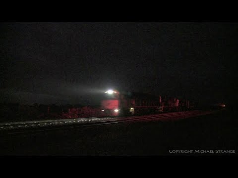 1PM5 Freight Train At Night - PoathTV Australian Railways