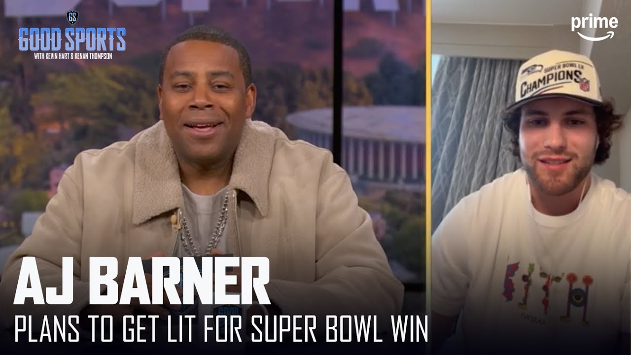 AJ Barner plans to get lit after Super Bowl win | Good Sports | Prime Video