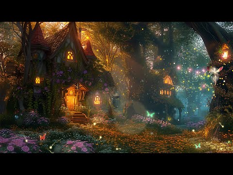 Magical Fairies Garden in Deep Forest | Enchanted Fairy Music & ASMR Ambience ~ Work/Sleep/Relax