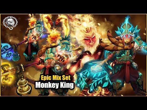 Monkey King Best Mix Set Masks of Mischief + Golden Staff of Gun-Yu + Arcana Great Sage's Reckoning