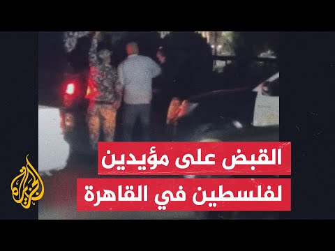 فيديو | القبض على مؤيدين لفلسطين ولبنان في مظاهرة بالقاهرة
