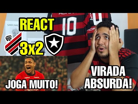 QUE VIRADA! REAÇÕES ATHLETICO-PR 3 X 2 BOTAFOGO REACT MELHORES MOMENTOS COPA DO BRASIL