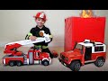 Fire Truck Toys for Kids! | Firefighter Pretend Play with Skits and Vehicles | JackJackPlays