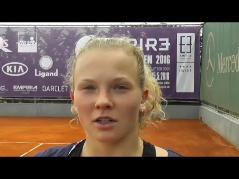 EMPIRE Slovak Open 2016: 1R, Katerina Siniakova (CZE) – Cagla Büyükakcay (TUR) 6-3, 6-2.